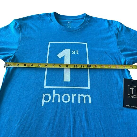 1st Phorm Unisex S Short Sleeve Elemental Graphic Tee Shirt Bright Blue Pump New - Picture 4 of 5